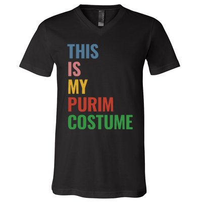 This Is My Purim Costume V-Neck T-Shirt