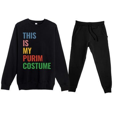 This Is My Purim Costume Premium Crewneck Sweatsuit Set