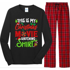 This Is My Christmas Movie Watching Xmas Movie Long Sleeve Pajama Set