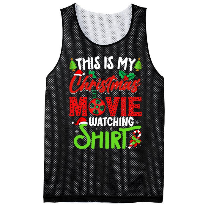 This Is My Christmas Movie Watching Xmas Movie Mesh Reversible Basketball Jersey Tank