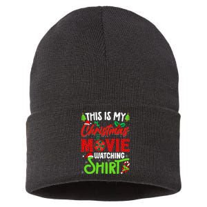 This Is My Christmas Movie Watching Xmas Movie Sustainable Knit Beanie