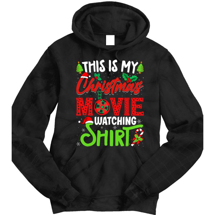 This Is My Christmas Movie Watching Xmas Movie Tie Dye Hoodie