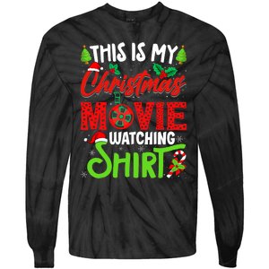 This Is My Christmas Movie Watching Xmas Movie Tie-Dye Long Sleeve Shirt