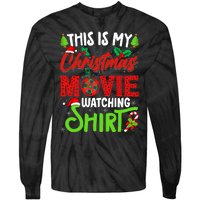 This Is My Christmas Movie Watching Xmas Movie Tie-Dye Long Sleeve Shirt