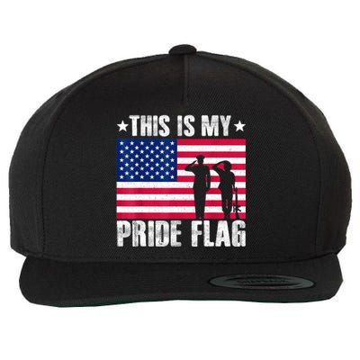 This Is My Pride Flag USA American 4th Of July Patriotic Wool Snapback Cap