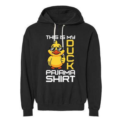 This Is My Duck Pajama Rubber Ducks Slumber Pajamas Party Garment-Dyed Fleece Hoodie