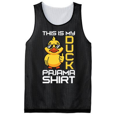 This Is My Duck Pajama Rubber Ducks Slumber Pajamas Party Mesh Reversible Basketball Jersey Tank