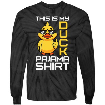 This Is My Duck Pajama Rubber Ducks Slumber Pajamas Party Tie-Dye Long Sleeve Shirt