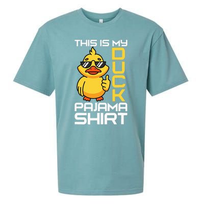 This Is My Duck Pajama Rubber Ducks Slumber Pajamas Party Sueded Cloud Jersey T-Shirt