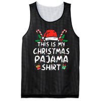 This Is My Christmas Pajama Funny Xmas PJs  Mesh Reversible Basketball Jersey Tank