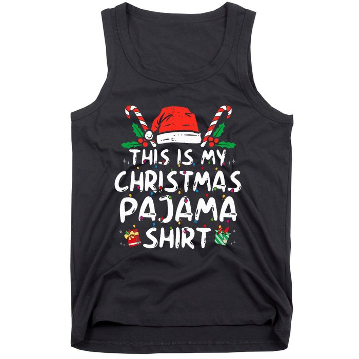 This Is My Christmas Pajama Funny Xmas PJs  Tank Top