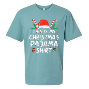 This Is My Christmas Pajama Funny Xmas PJs  Sueded Cloud Jersey T-Shirt