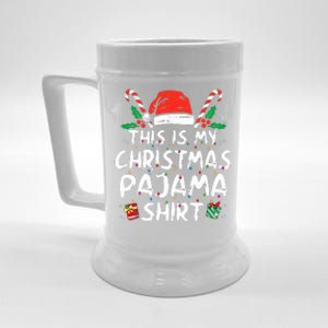 This Is My Christmas Pajama Funny Xmas PJs  Beer Stein