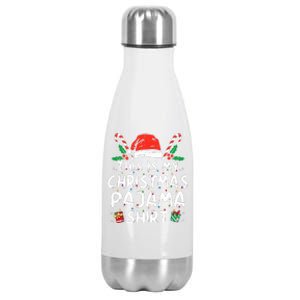 This Is My Christmas Pajama Funny Xmas PJs  Stainless Steel Insulated Water Bottle