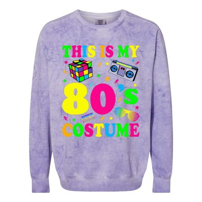 This is my 80's Costume Outfit Gifts Eighties Retro Party Colorblast Crewneck Sweatshirt