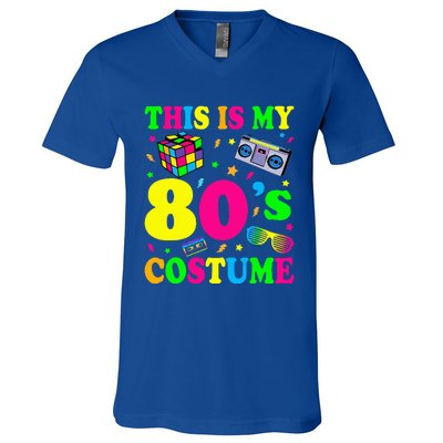 This is my 80's Costume Outfit Gifts Eighties Retro Party V-Neck T-Shirt