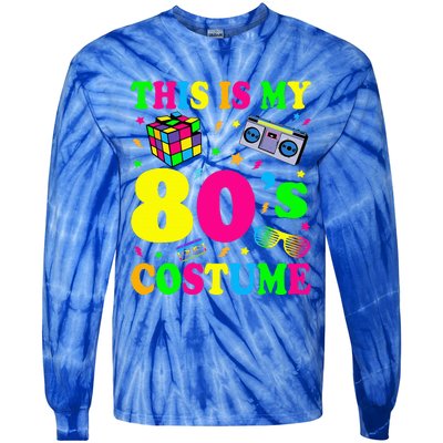 This is my 80's Costume Outfit Gifts Eighties Retro Party Tie-Dye Long Sleeve Shirt