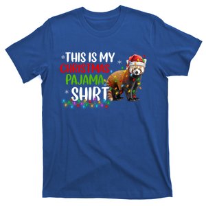 This Is My Christmas Pajama Xmas Lights Red Panda Christmas Gift T-Shirt