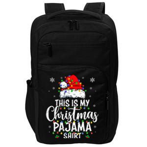 This Is My Christmas Pajama Lights Kids Impact Tech Backpack