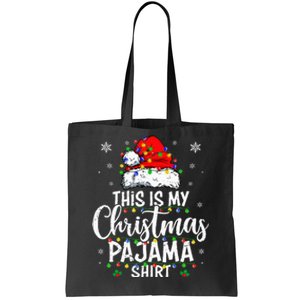 This Is My Christmas Pajama Lights Kids Tote Bag