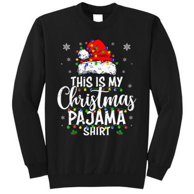 This Is My Christmas Pajama Lights Kids Tall Sweatshirt