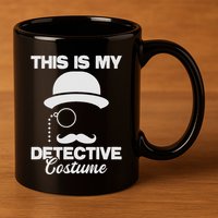 This Is My Detective Costume True Crime Lover Investigator 11oz C Handle Ceramic Mug
