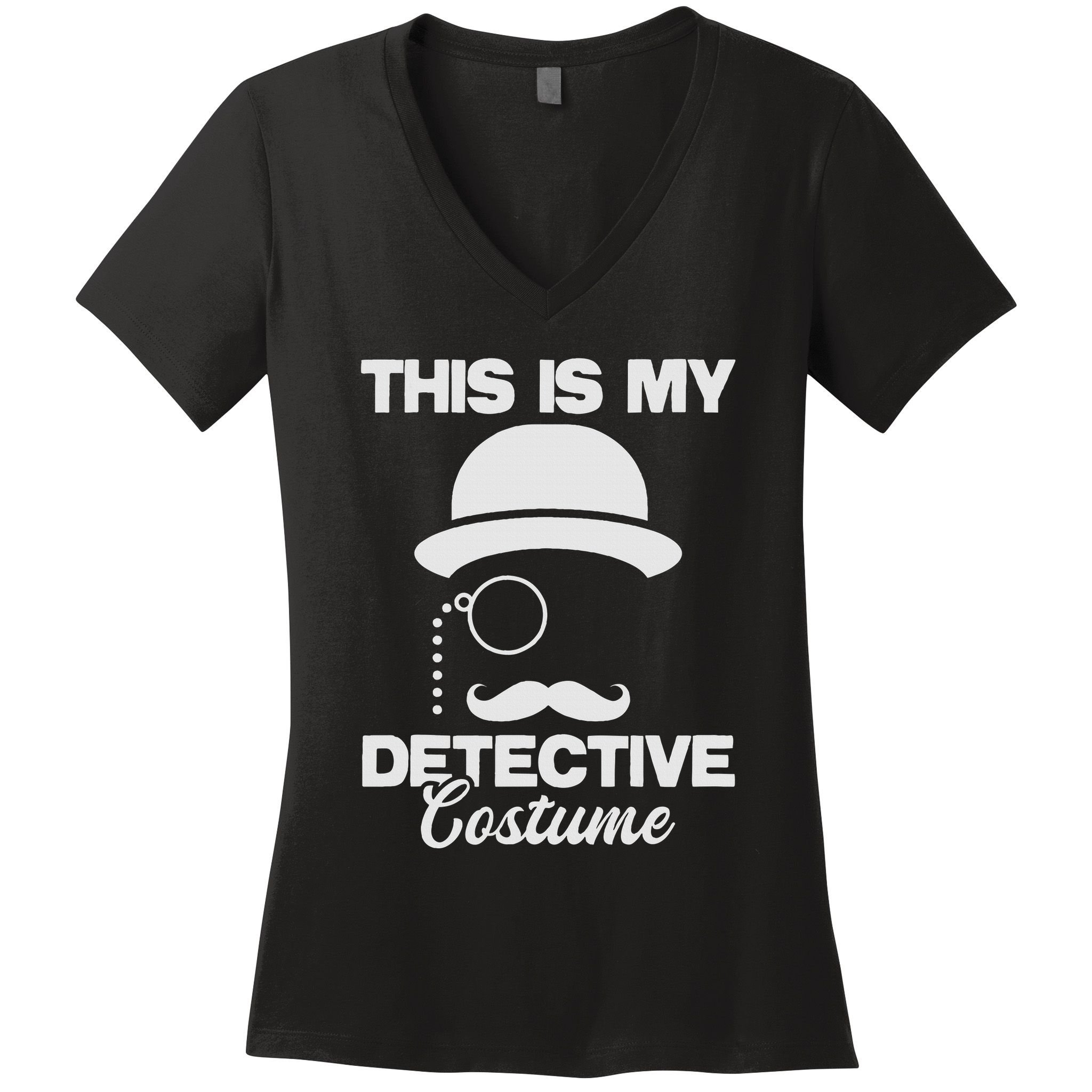 This Is My Detective Costume True Crime Lover Investigator Women's V-Neck T-Shirt