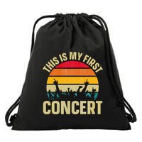 This Is My First Concert Drawstring Bag