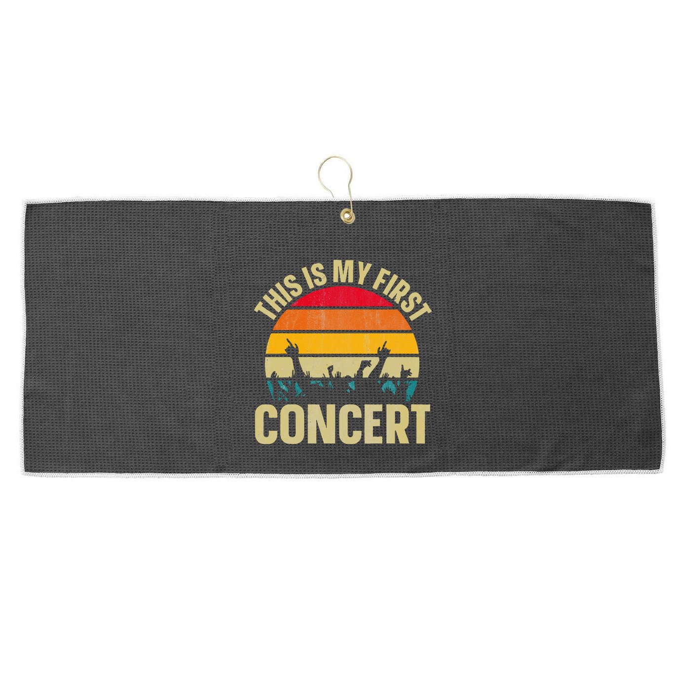 This Is My First Concert Large Microfiber Waffle Golf Towel