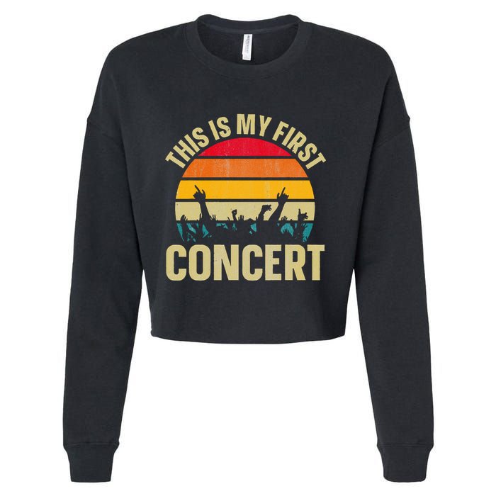 This Is My First Concert Cropped Pullover Crew