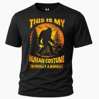 This Is My Human Costume Im Really A Bigfoot Cooling Performance Crew T-Shirt