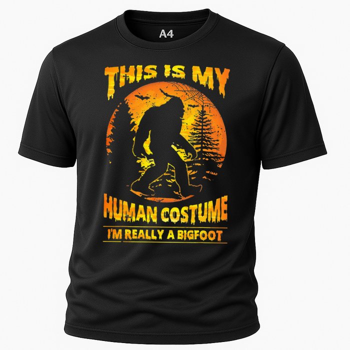 This Is My Human Costume Im Really A Bigfoot Cooling Performance Crew T-Shirt