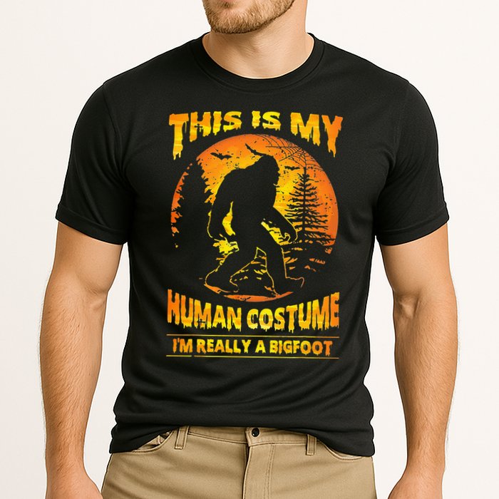 This Is My Human Costume Im Really A Bigfoot Cooling Performance Crew T-Shirt