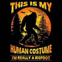 This Is My Human Costume Im Really A Bigfoot Cooling Performance Crew T-Shirt