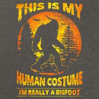 This Is My Human Costume Im Really A Bigfoot Cotton Canvas Backpack
