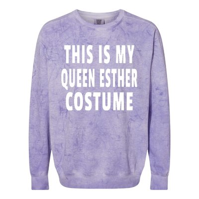 This Is My Queen Esther Costume Purim Jewish Festival Jew Colorblast Crewneck Sweatshirt