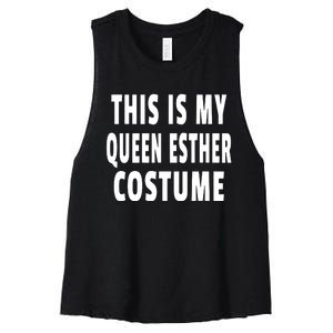 This Is My Queen Esther Costume Purim Jewish Festival Jew Women's Racerback Cropped Tank