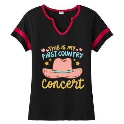 This Is My First Country Concert Ladies Halftime Notch Neck Tee