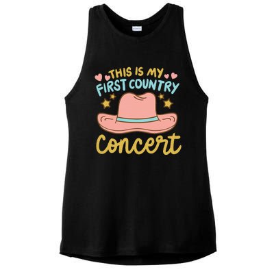 This Is My First Country Concert Ladies PosiCharge Tri-Blend Wicking Tank