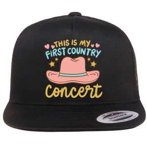 This Is My First Country Concert Flat Bill Trucker Hat