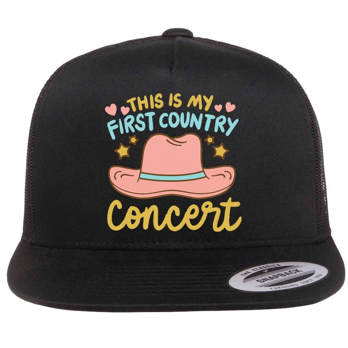 This Is My First Country Concert Flat Bill Trucker Hat