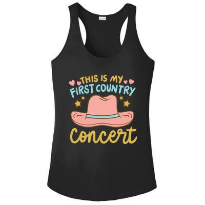 This Is My First Country Concert Ladies PosiCharge Competitor Racerback Tank