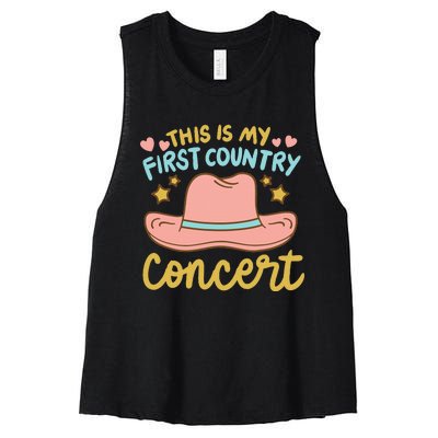 This Is My First Country Concert Women's Racerback Cropped Tank