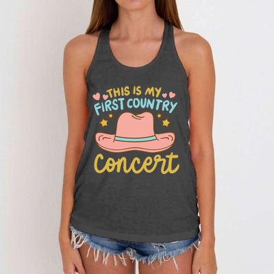 This Is My First Country Concert Women's Knotted Racerback Tank