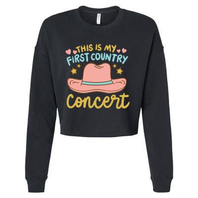 This Is My First Country Concert Cropped Pullover Crew