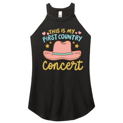 This Is My First Country Concert Women’s Perfect Tri Rocker Tank