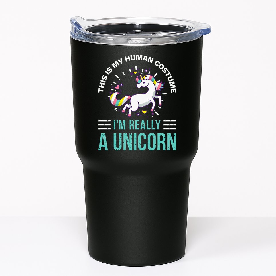 This Is My Human Costume Im Really A Unicorn Tumbler