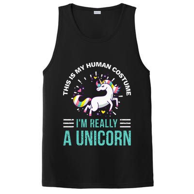 This Is My Human Costume Im Really A Unicorn PosiCharge Competitor Tank