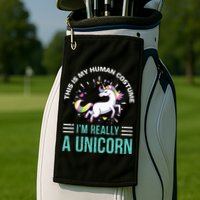 This Is My Human Costume Im Really A Unicorn Golf Towel