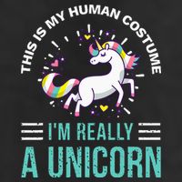 This Is My Human Costume Im Really A Unicorn Golf Towel